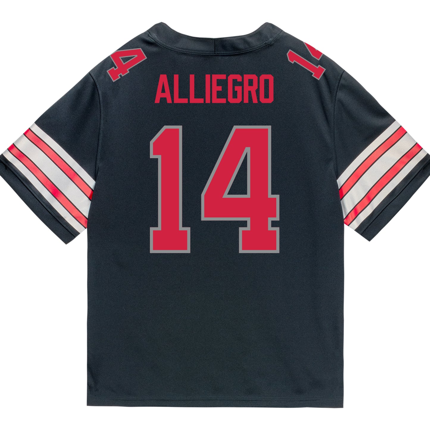 Ohio State Buckeyes Nike #14 Christian Alliegro Student Athlete Black Football Jersey