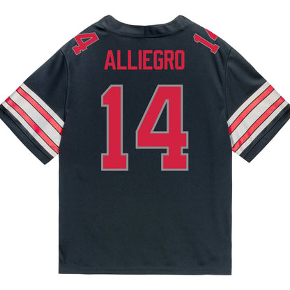 Ohio State Buckeyes Nike #14 Christian Alliegro Student Athlete Black Football Jersey