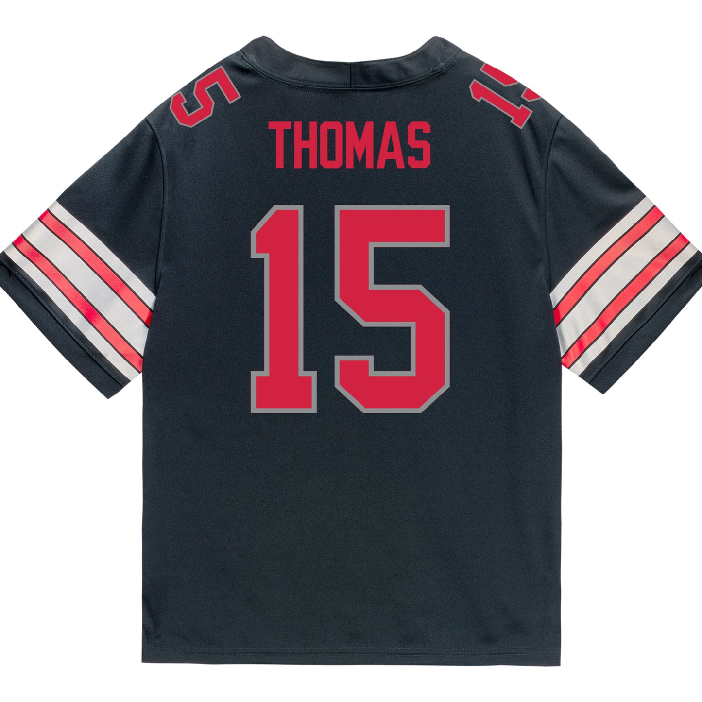 Ohio State Buckeyes Nike #15 Jordan Thomas Student Athlete Black Football Jersey