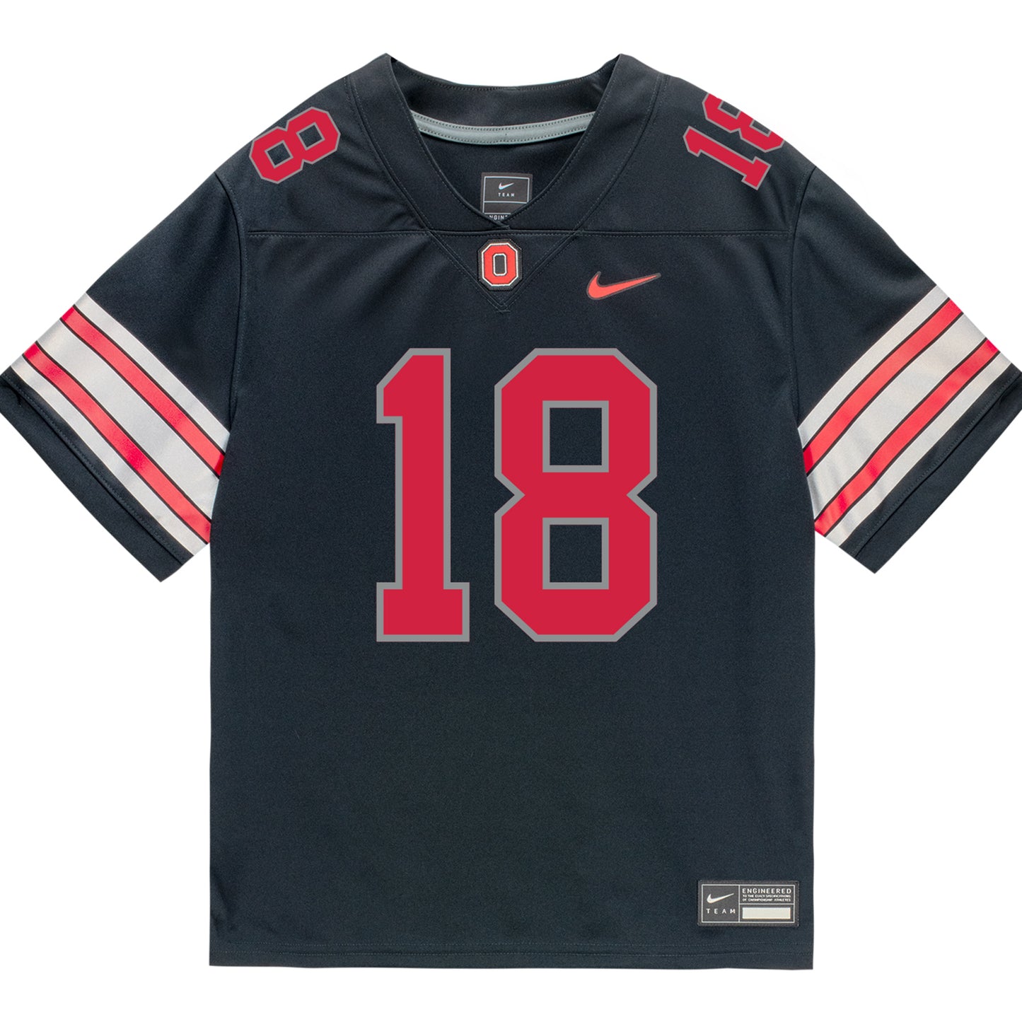 Ohio State Buckeyes Nike #18 Cam Calhoun Student Athlete Black Football Jersey
