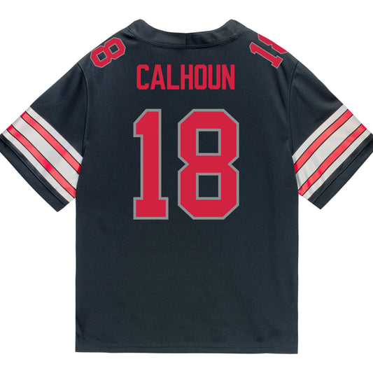 Ohio State Buckeyes Nike #18 Cam Calhoun Student Athlete Black Football Jersey