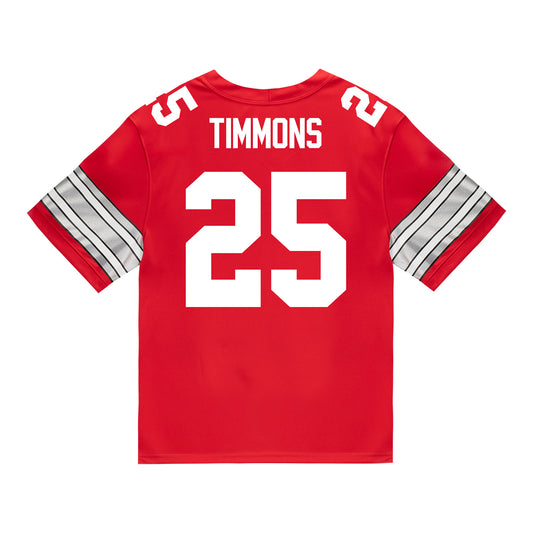 Ohio State Buckeyes Nike #25 Jay Timmons Student Athlete Scarlet Football Jersey