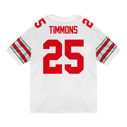 Ohio State Buckeyes Nike #25 Jay Timmons Student Athlete White Football Jersey