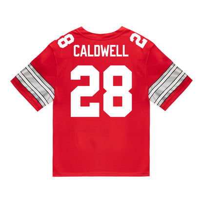 Ohio State Buckeyes Nike #28 Simeon Caldwell Student Athlete Scarlet Football Jersey