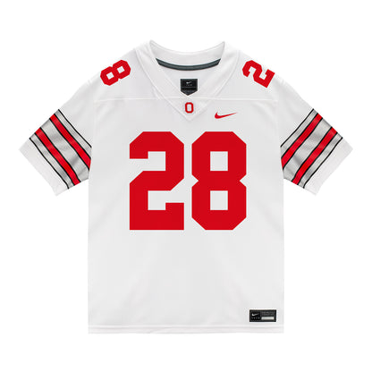 Ohio State Buckeyes Nike #28 Simeon Caldwell Student Athlete White Football Jersey