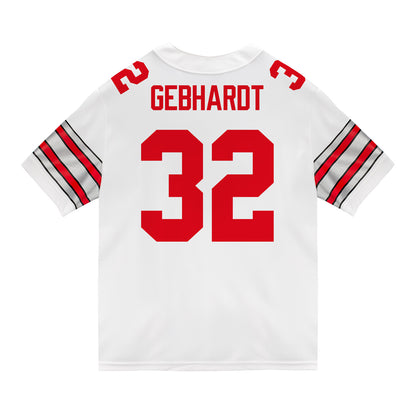 Ohio State Buckeyes Nike #32 Kaden Gebhardt Student Athlete White Football Jersey