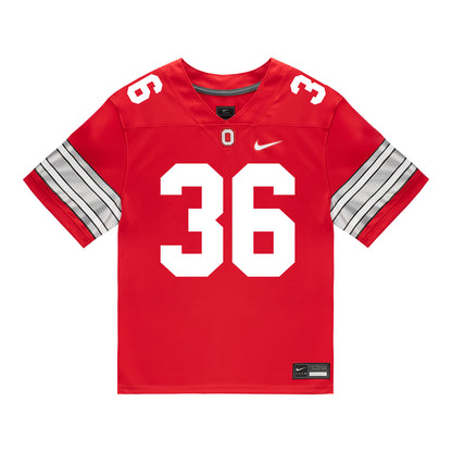 Ohio State Buckeyes Nike #36 CJ Sanna Student Athlete Scarlet Football Jersey