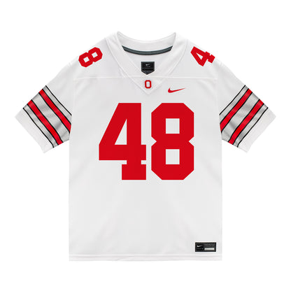 Ohio State Buckeyes Nike #48 Dalton Riggs Student Athlete White Football Jersey