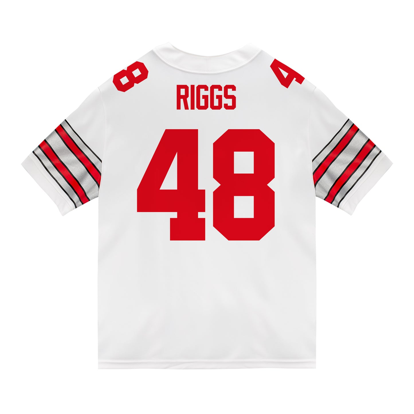 Ohio State Buckeyes Nike #48 Dalton Riggs Student Athlete White Football Jersey