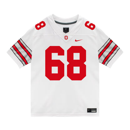 Ohio State Buckeyes Nike #68 Mason Wilhelm Student Athlete White Football Jersey