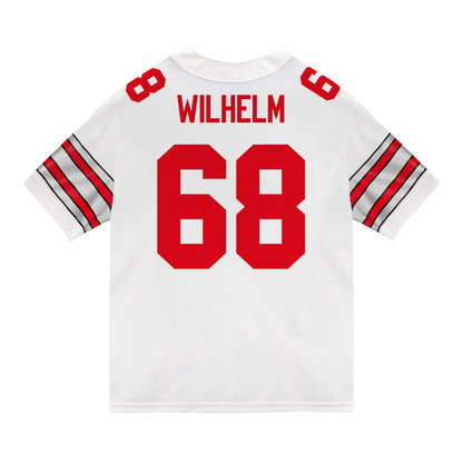 Ohio State Buckeyes Nike #68 Mason Wilhelm Student Athlete White Football Jersey