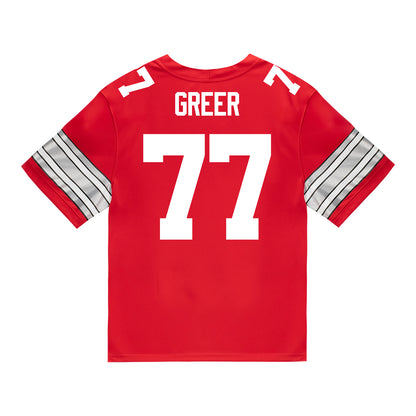 Ohio State Buckeyes Nike #77 Sam Greer Student Athlete Scarlet Football Jersey