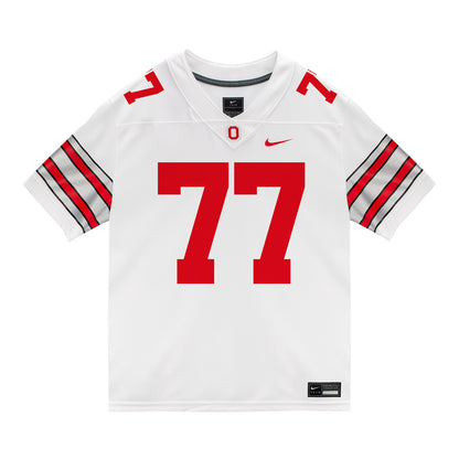 Ohio State Buckeyes Nike #77 Sam Greer Student Athlete White Football Jersey