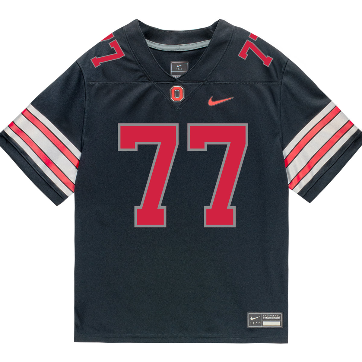 Ohio State Buckeyes Nike #77 Sam Greer Student Athlete Black Football Jersey
