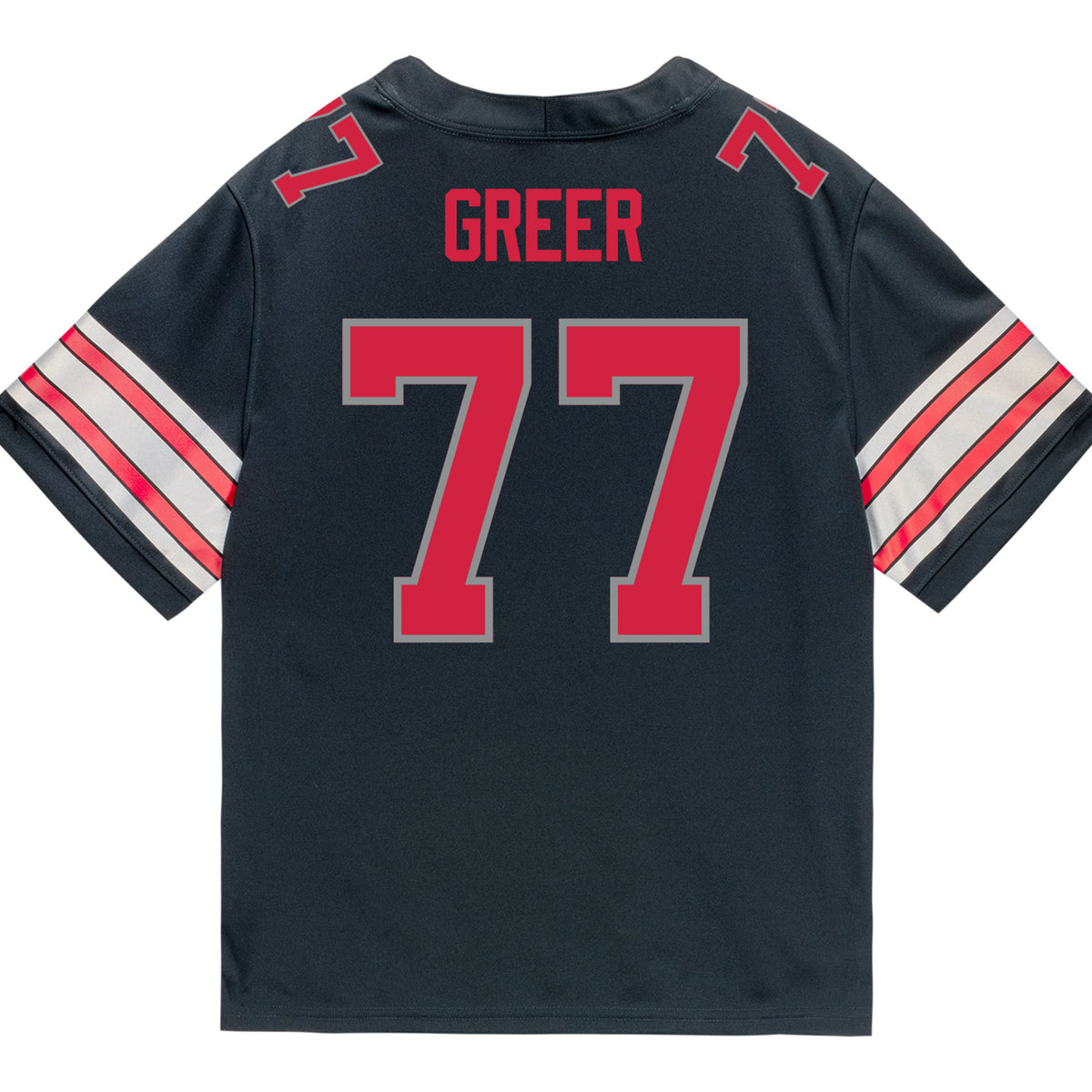 Ohio State Buckeyes Nike #77 Sam Greer Student Athlete Black Football Jersey