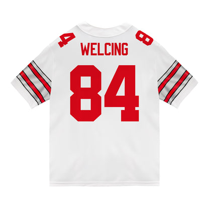 Ohio State Buckeyes Nike #84 Hunter Welcing Student Athlete White Football Jersey