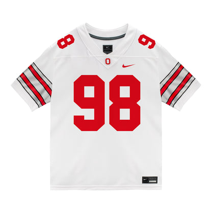 Ohio State Buckeyes Nike #98 Jamir Perez Student Athlete White Football Jersey
