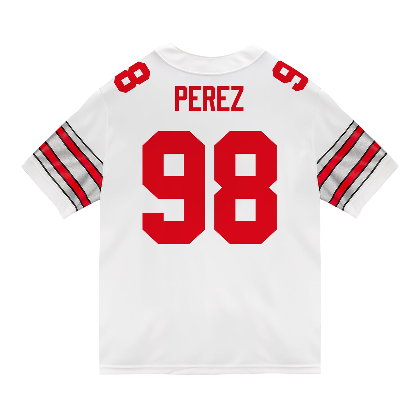 Ohio State Buckeyes Nike #98 Jamir Perez Student Athlete White Football Jersey