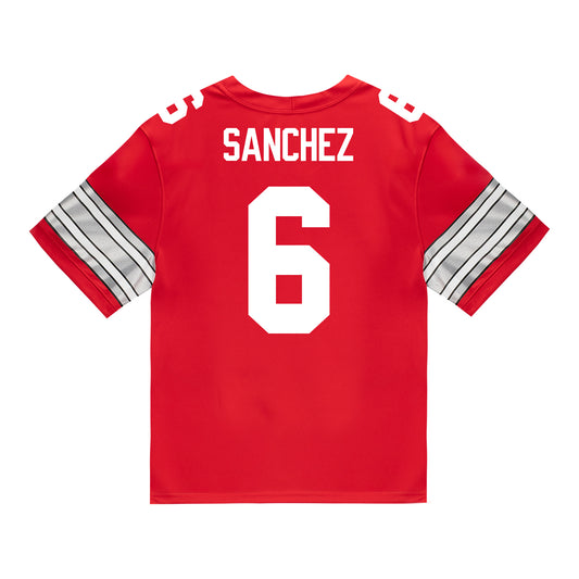 Ohio State Buckeyes Nike #6 Devin Sanchez Student Athlete Scarlet Football Jersey