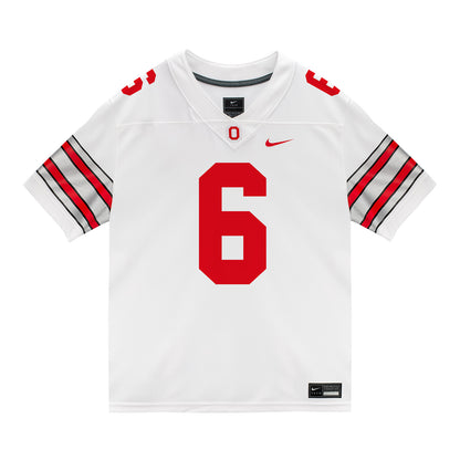 Ohio State Buckeyes Nike #6 Devin Sanchez Student Athlete White Football Jersey