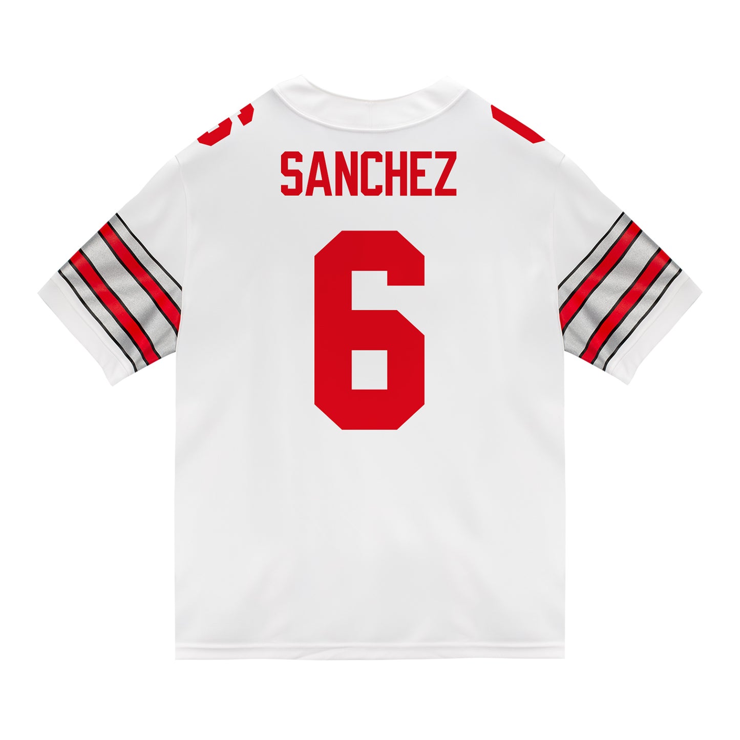 Ohio State Buckeyes Nike #6 Devin Sanchez Student Athlete White Football Jersey