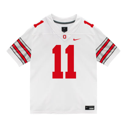 Ohio State Buckeyes Nike #11 Terry Moore Student Athlete White Football Jersey