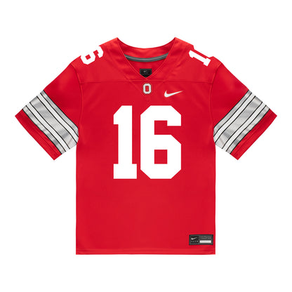 Ohio State Buckeyes Nike #16 Blaine Bradford Student Athlete Scarlet Football Jersey
