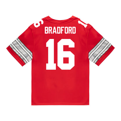 Ohio State Buckeyes Nike #16 Blaine Bradford Student Athlete Scarlet Football Jersey
