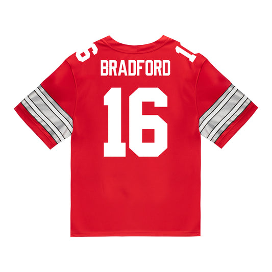 Ohio State Buckeyes Nike #16 Blaine Bradford Student Athlete Scarlet Football Jersey