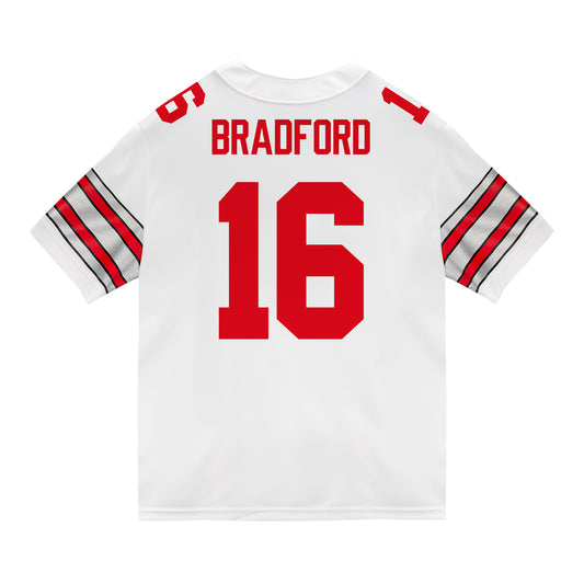Ohio State Buckeyes Nike #16 Blaine Bradford Student Athlete White Football Jersey