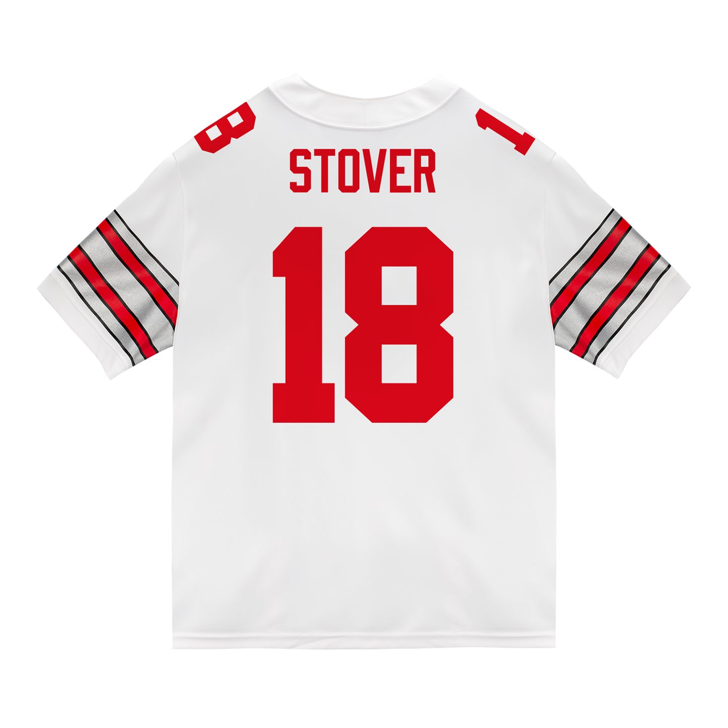 Ohio State Buckeyes Nike #18 Kolton Stover Student Athlete White Football Jersey