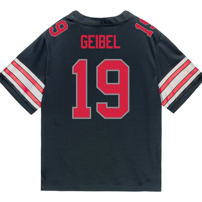Ohio State Buckeyes Nike #19 Brady Geibel Student Athlete Black Football Jersey