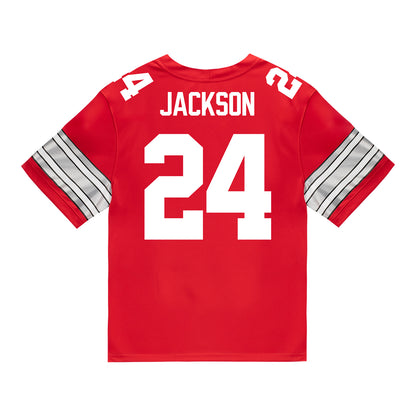 Ohio State Buckeyes Nike #24 Ja’Kobi Jackson Student Athlete Scarlet Football Jersey