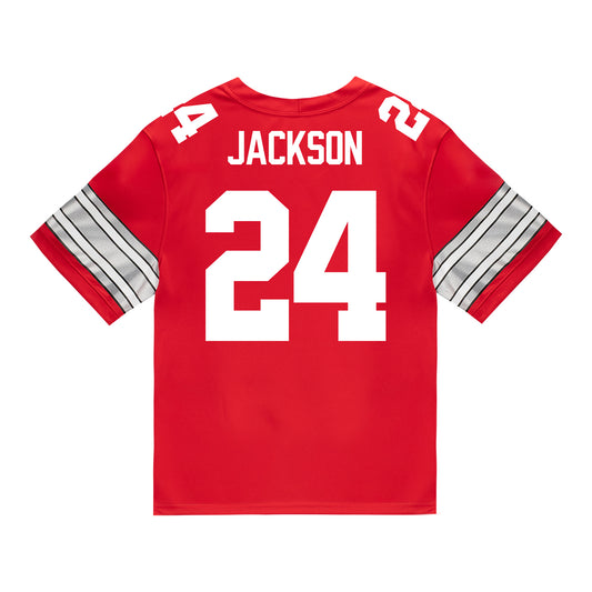 Ohio State Buckeyes Nike #24 Ja’Kobi Jackson Student Athlete Scarlet Football Jersey