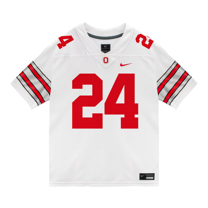 Ohio State Buckeyes Nike #24 Ja’Kobi Jackson Student Athlete White Football Jersey