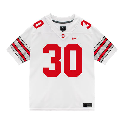 Ohio State Buckeyes Nike #30 Khmari Bing Student Athlete White Football Jersey