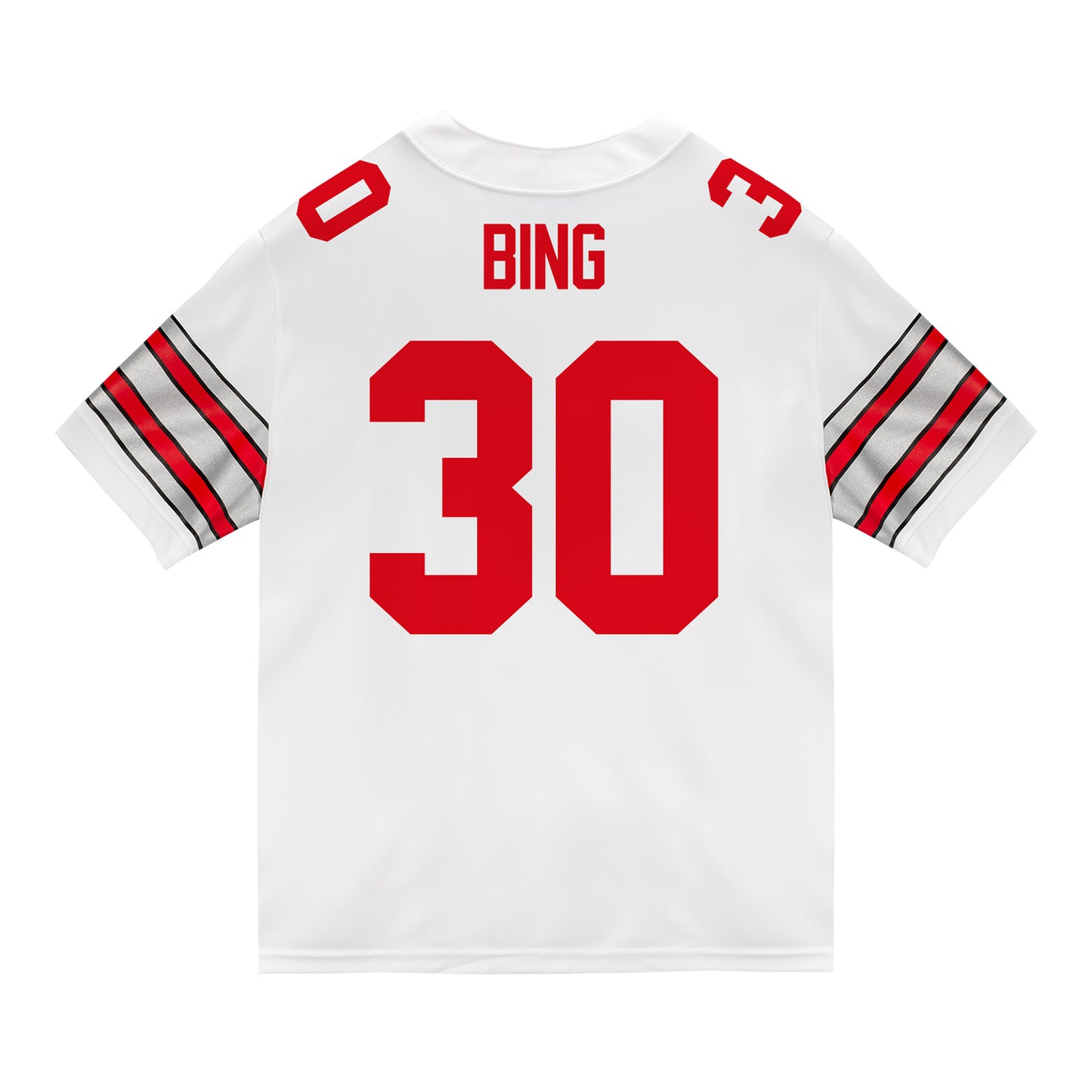 Ohio State Buckeyes Nike #30 Khmari Bing Student Athlete White Football Jersey