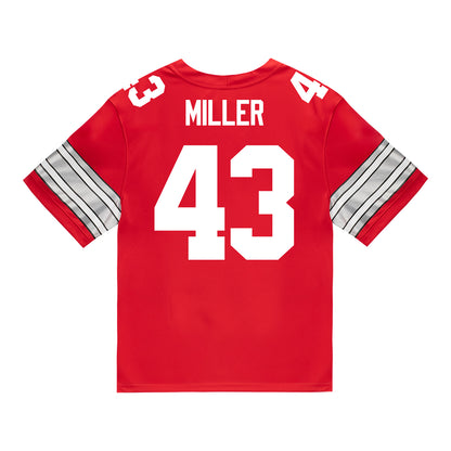 Ohio State Buckeyes Nike #43 Amar'e Miller Student Athlete Scarlet Football Jersey
