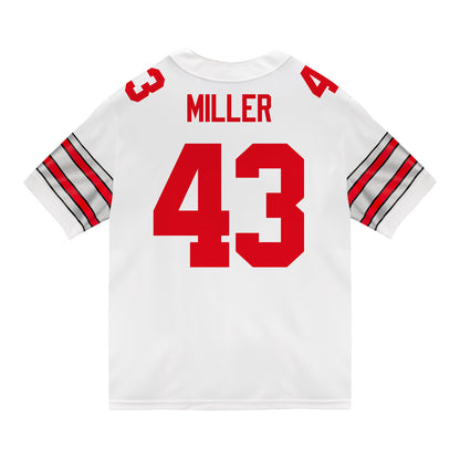 Ohio State Buckeyes Nike #43 Amar'e Miller Student Athlete White Football Jersey