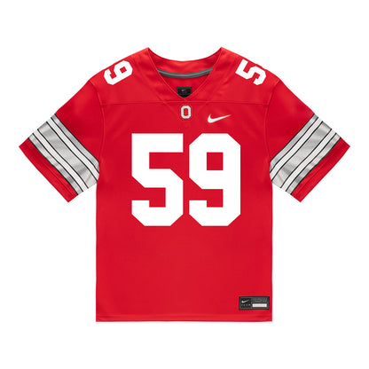 Ohio State Buckeyes Nike #59 Ashton Yeager Student Athlete Scarlet Football Jersey
