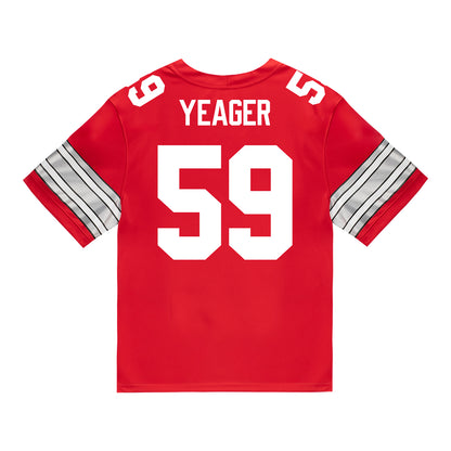 Ohio State Buckeyes Nike #59 Ashton Yeager Student Athlete Scarlet Football Jersey