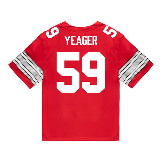 Ohio State Buckeyes Nike #59 Ashton Yeager Student Athlete Scarlet Football Jersey