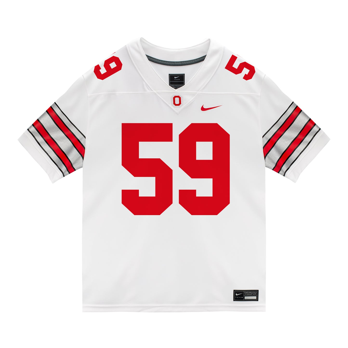Ohio State Buckeyes Nike #59 Ashton Yeager Student Athlete White Football Jersey