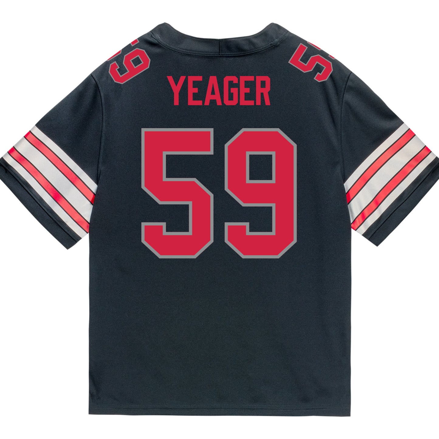 Ohio State Buckeyes Nike #59 Ashton Yeager Student Athlete Black Football Jersey