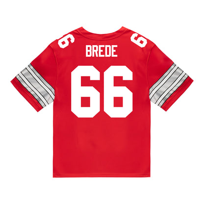 Ohio State Buckeyes Nike #66 Landry Brede Student Athlete Scarlet Football Jersey