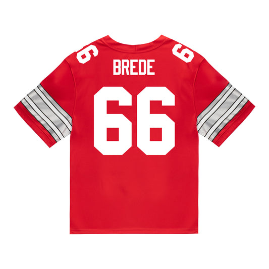 Ohio State Buckeyes Nike #66 Landry Brede Student Athlete Scarlet Football Jersey