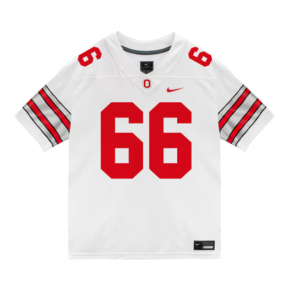 Ohio State Buckeyes Nike #66 Landry Brede Student Athlete White Football Jersey