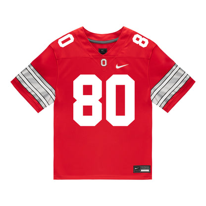 Ohio State Buckeyes Nike #80 Jaeden Ricketts Student Athlete Scarlet Football Jersey