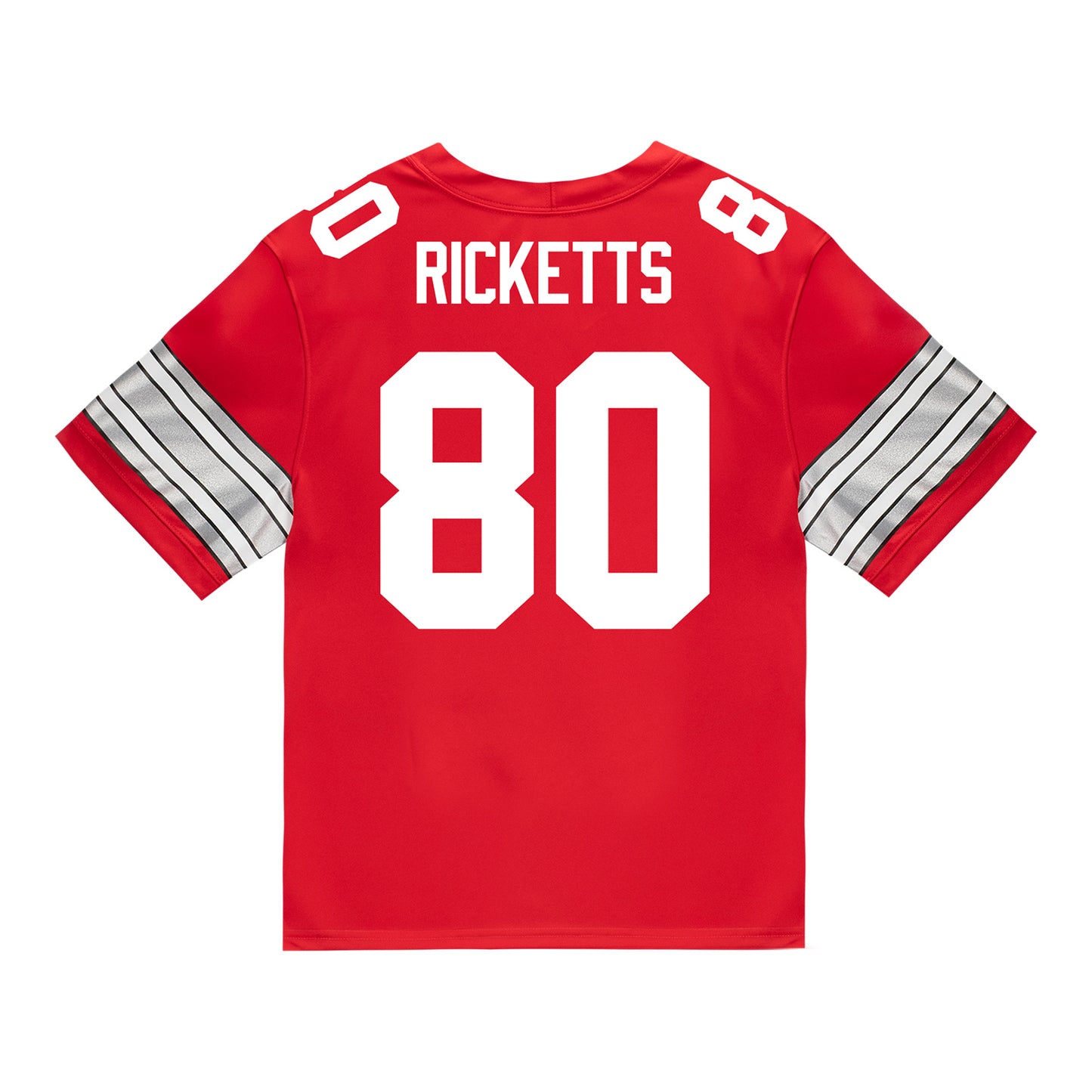 Ohio State Buckeyes Nike #80 Jaeden Ricketts Student Athlete Scarlet Football Jersey