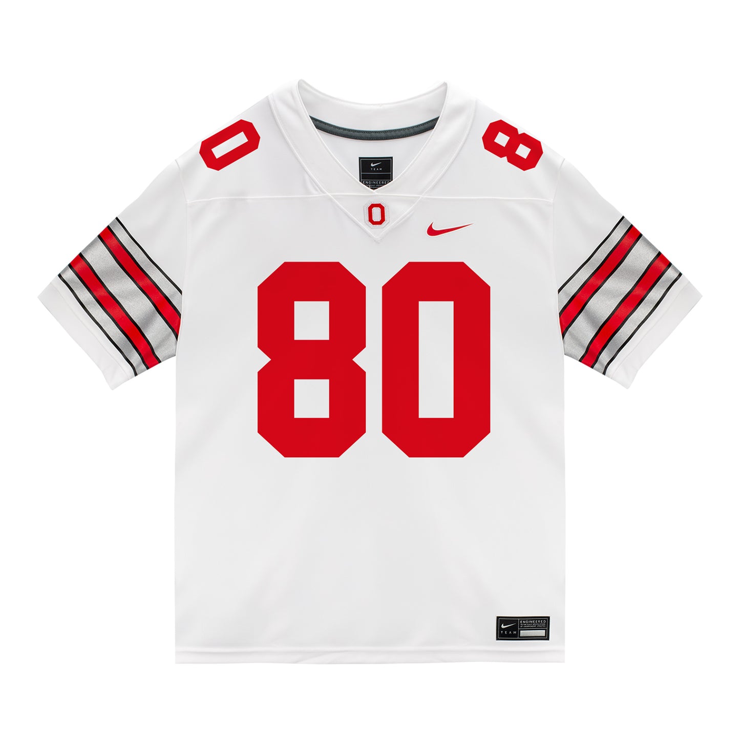 Ohio State Buckeyes Nike #80 Jaeden Ricketts Student Athlete White Football Jersey